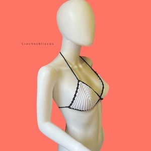Handmade crochet bikini top